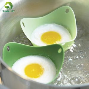 2Pcs/Lot Silicone Egg Poacher Poaching Pods Egg Mold Bowl Rings Cooker Boiler Cuit Oeuf Dur Kitchen Cooking Tools Pancake Maker